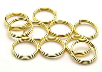 二重カン 真鍮製二重リング キーホルダー　200点セット brass-store_brass00438
